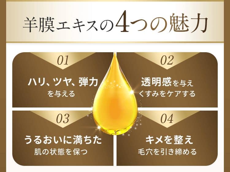 羊膜エキスの4つの魅力