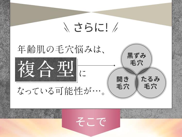 年齢肌の毛穴悩みは複合型になっている可能性が…